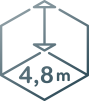 <p>svetlá výška až 4,8 m,<br />
možnosť pridať mezanín</p>
